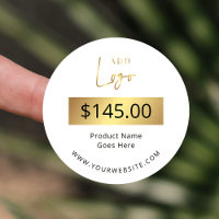 Gold Logo Business Product Price Tag Sticker