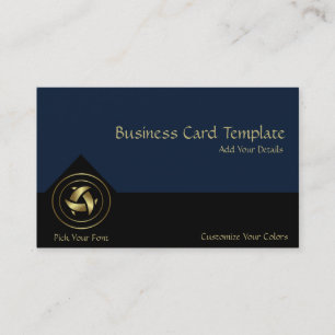 Gold Logo Crescent Moons Business Card