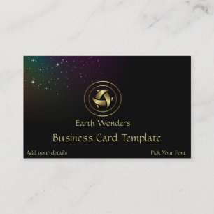 Gold Logo Crop Circles - Crescent Moons Business Card