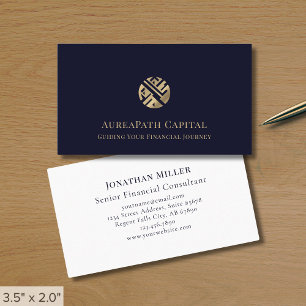 Gold Logo Financial Business Cards