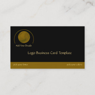 Gold Logo Planet Earth Business Card