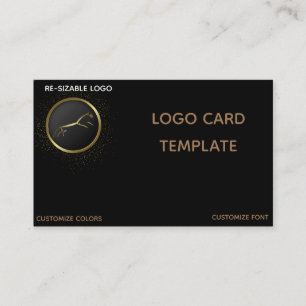 Gold Logo Uffington Horse Business Card
