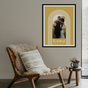 Gold Lombard Lines Arch Custom Photo Art Print