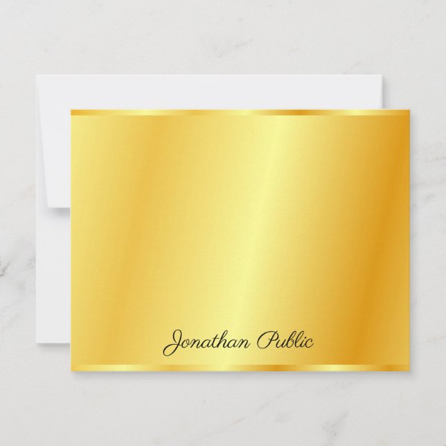 Gold Look Custom Handwriting Script Name Template (Front)