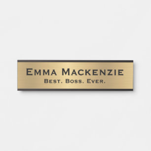 Gold Look Customizeable Office Door Sign