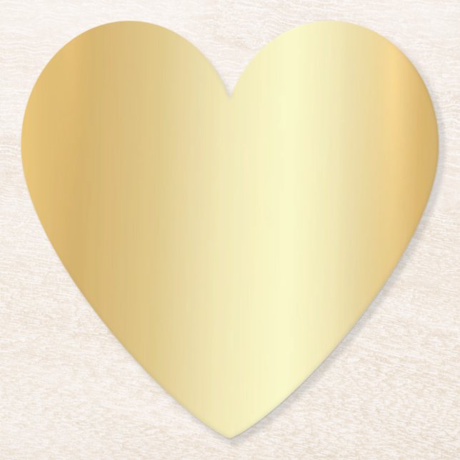 Gold Look Elegant Blank Modern Trendy Template Paper Coaster (Front)