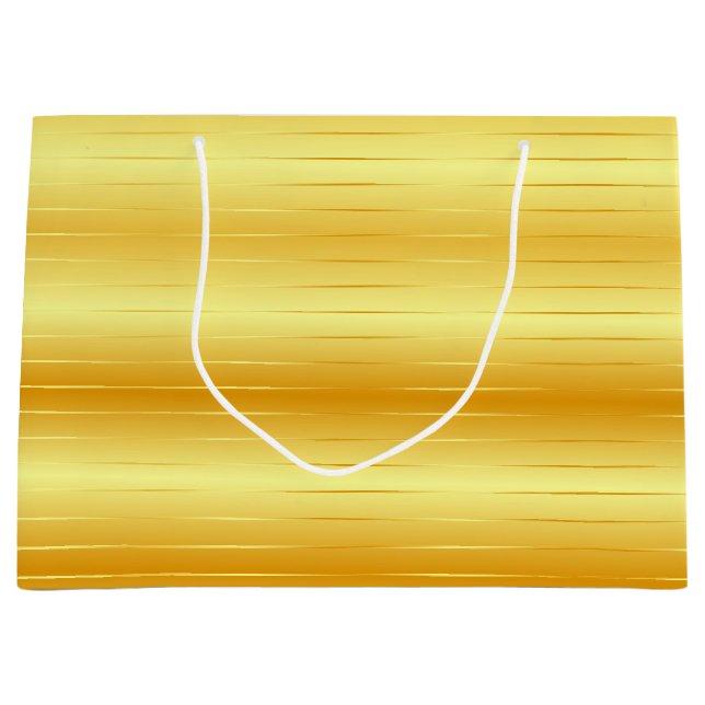 Gold Look Elegant Modern Glamourous Template Large Gift Bag (Front)