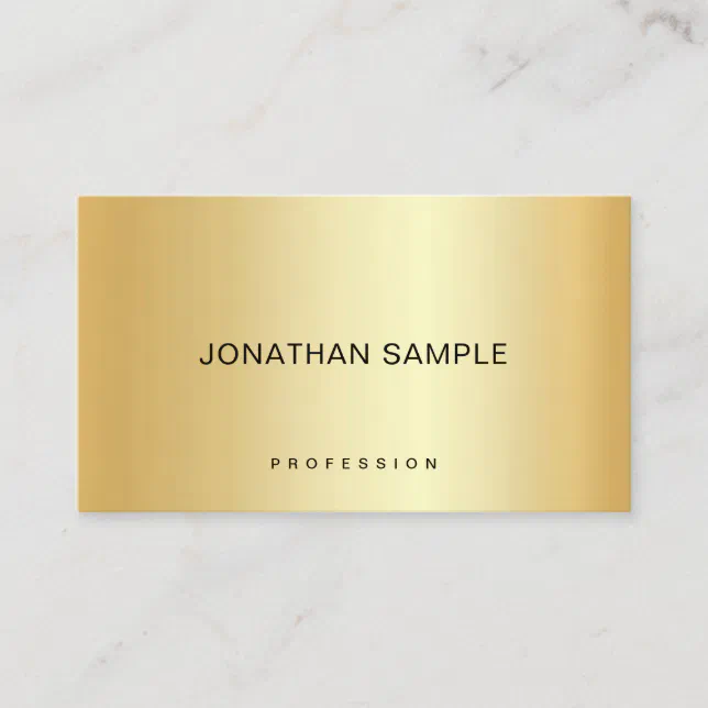 Gold Look Elegant Simple Template Modern Trendy Business Card | Zazzle