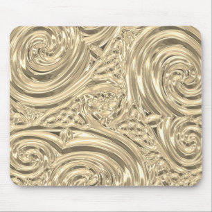 Gold look elegant victorian art nouveau mouse mat