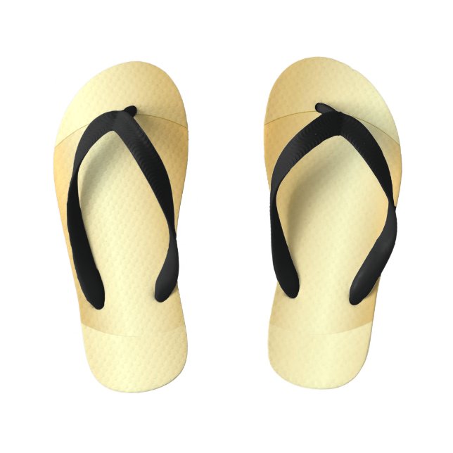 Gold Look Glamourous Modern Template Custom Kid's Flip Flops (Footbed)