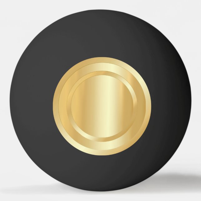 Gold Look Glamourous Trendy Custom Template Elegan Ping Pong Ball (Front)