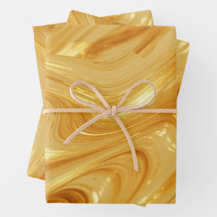 Gold-look, gold-shimmer, wrapping paper sheet