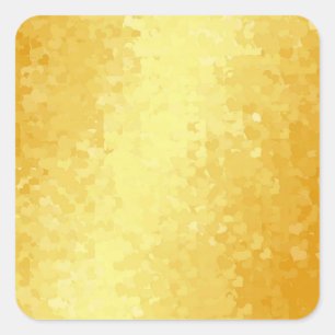 Gold Look Hearts Glamour Blank Template Elegant Square Sticker