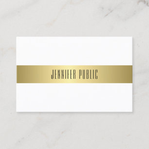 Gold Look Modern Design Fashionable Simple Plain Business Card
