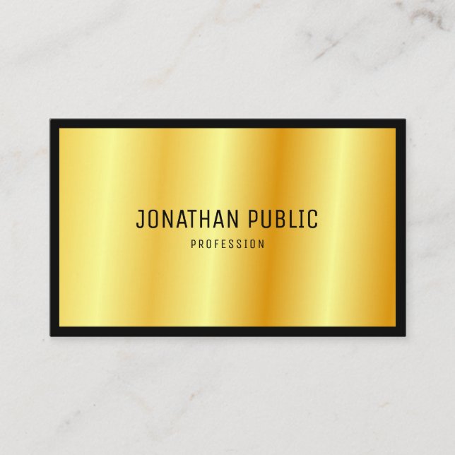 Gold Look Modern Elegant Professional Template Business Card (Front)