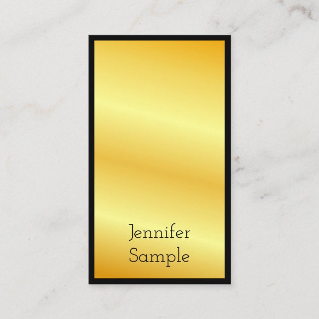 Gold Look Modern Elegant Professional Template Business Card (Front)