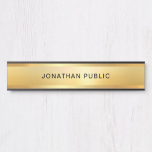 Gold Look Modern Glamourous Template Popular Door Sign