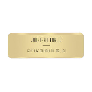 Gold Look Modern Minimalist Template Elegant