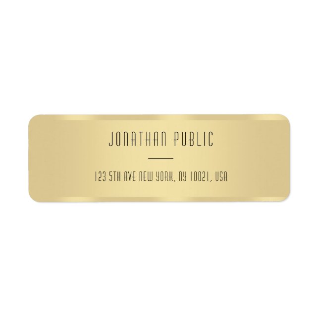 Gold Look Modern Minimalist Template Elegant (Front)