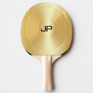 Gold Look Monogram Elegant Template Personalised Ping Pong Paddle