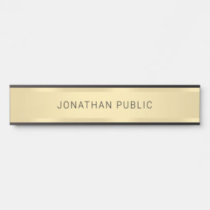 Gold Look Personalised Glamour Modern Template Door Sign