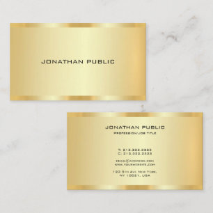 Gold Look Professional Elegant Create Your Own Business Card