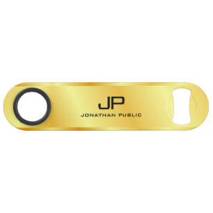 Gold Look QR Code Business Logo Monogram Custom