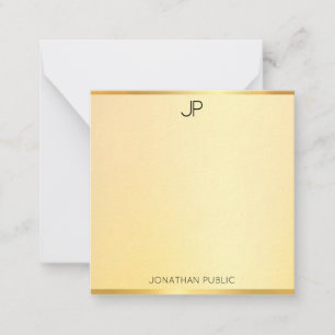 Gold Look Template Monogram Modern Simple Elegant
