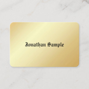 Gold Look Template Old Text Glamourous Personalise Business Card
