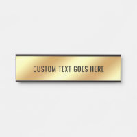 Gold Look Template Room Name Custom Text Elegant