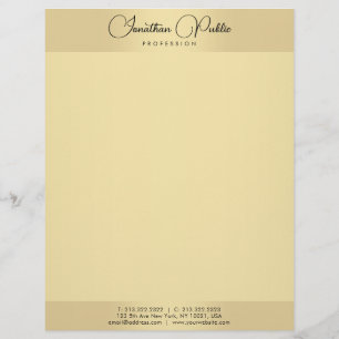 Gold Look Template Typography Modern Minimalist Custom Letterhead