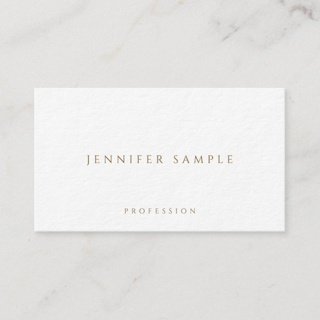 Gold Look Text Premium Ultra Thick Luxury Elite Business Card (Front)