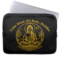 Gold Looking Buddha Seated in Serene Meditation
