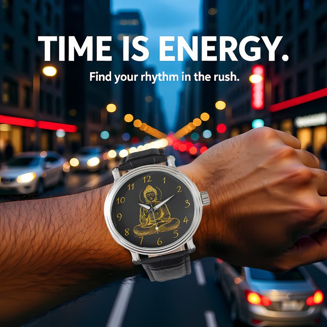 Gold Looking Buddha Statue Radiating Tranquillity Watch (Creator Uploaded)