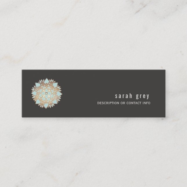 Gold Lotus Calling Card Business Card (Front)