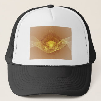 Gold Lotus Flower Trucker Hat