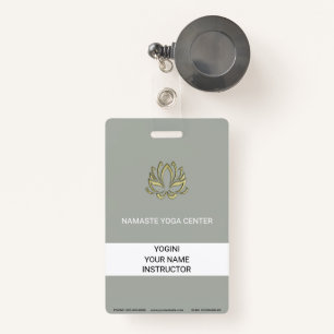 Gold Lotus ID Badge