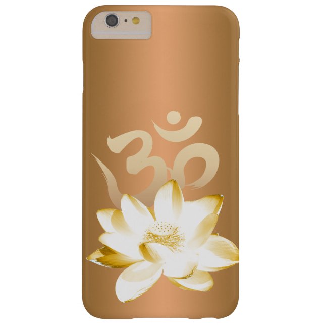 Gold Lotus & Om Symbol Yoga Case-Mate iPhone Case (Back)