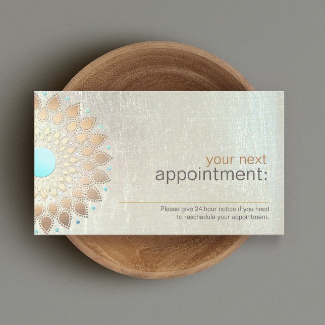 Gold Lotus Salon and Spa Appointment Card (Creator Uploaded)