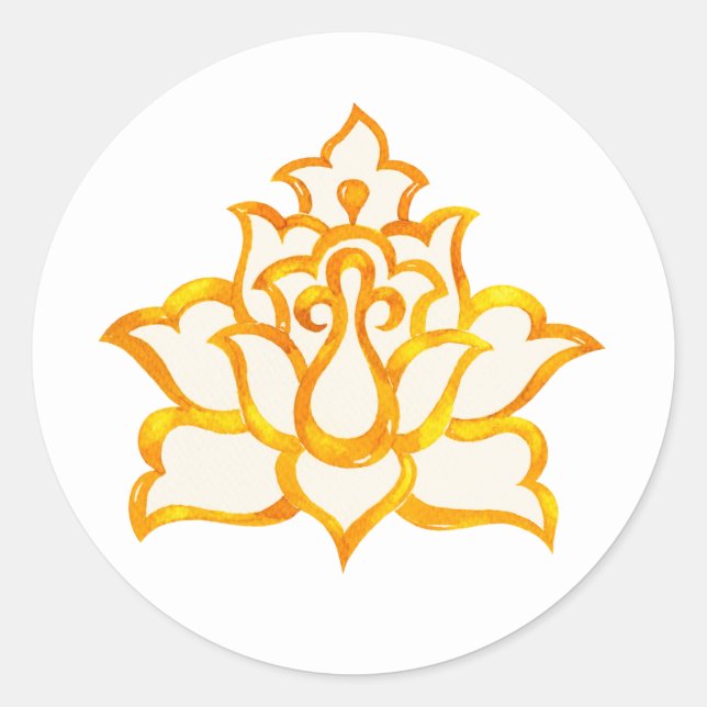 Gold  Lotus Sticker (Front)