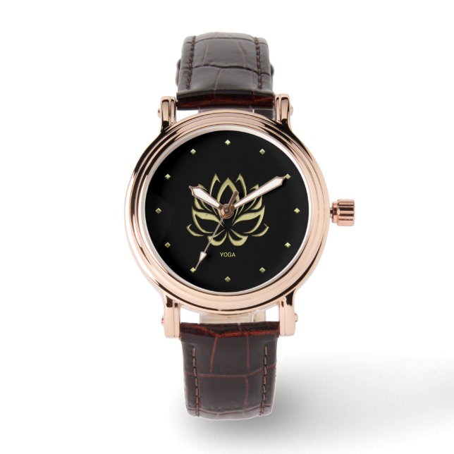 Gold Lotus Watch (Front)