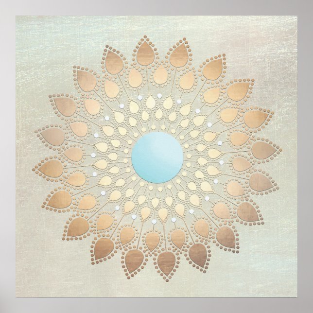 Gold Lotus Yoga and Meditation Poster (Front)