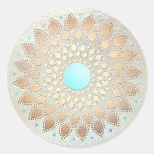 Image of Gold Lotus Yoga and Meditation Teacher Health Spa Classic Round Sticker