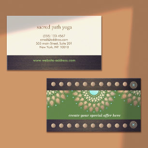 Gold Lotus Yoga Meditation 20 Class Punch Loyalty Card