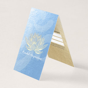 Gold Lotus Yoga Meditation Instructor Price List Business Card
