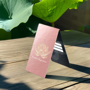 Gold Lotus Yoga Meditation Instructor Price List Business Card