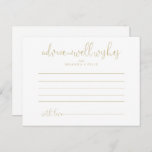 Gold Love Fancy Script Wedding Advice Card<br><div class="desc">This gold love fancy script wedding advice card is perfect for a rustic wedding. The simple and elegant design features classic and fancy script typography in gold. These cards are perfect for a wedding, bridal shower, baby shower, graduation party & more. Personalise the cards with the names of the bride...</div>