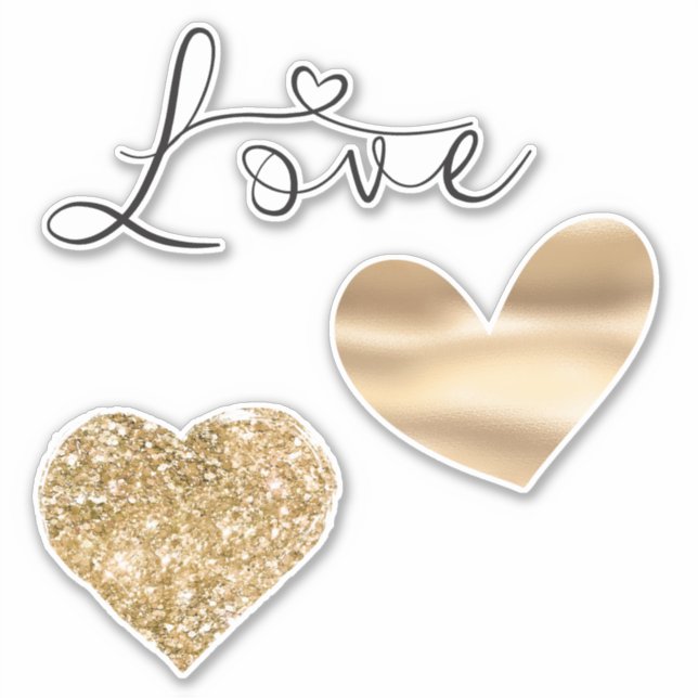 Gold Love Hearts Wedding (Front)