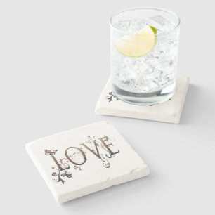 Gold Love Stone Coaster