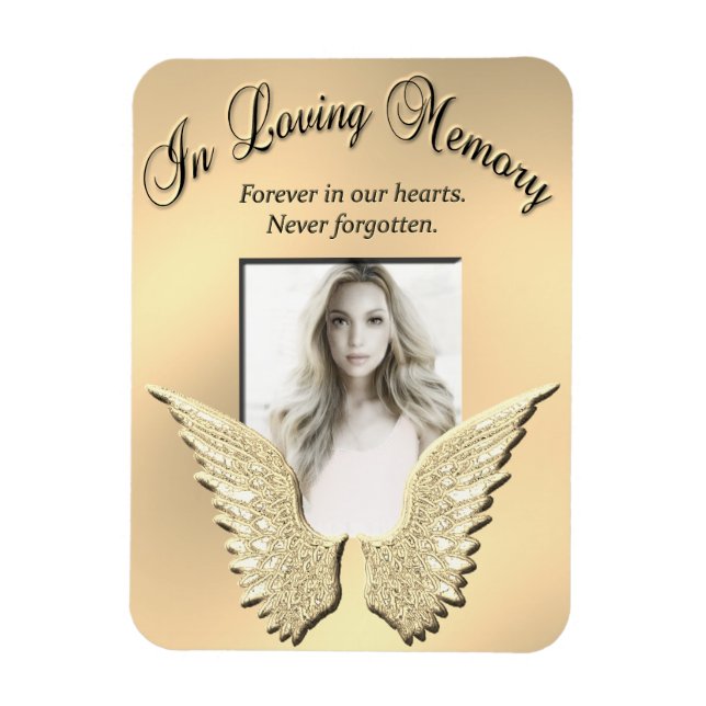 Gold Loving Memory Memorial Magnet (Vertical)